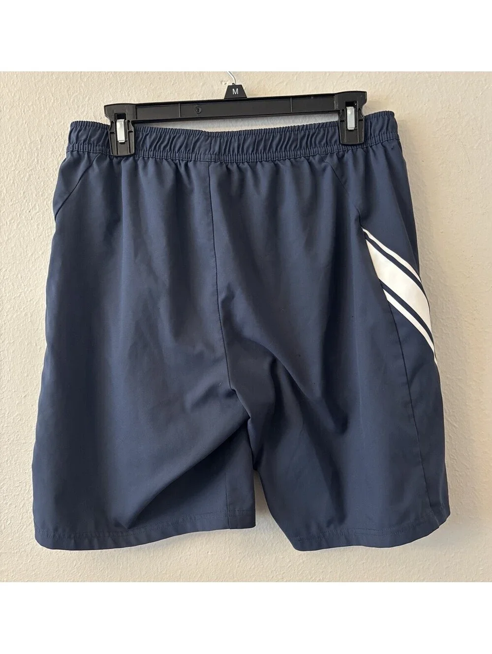 Nike Court Dri-FIT Tennis Shorts Mens Large Navy Blue Striped Athletic Gym Sport